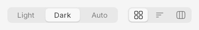 A three-way text control and a three-way glyph control
