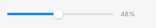 A slider at 48 percent with its readout
