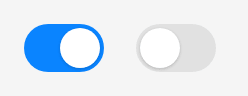 A toggle switched on and one switched off